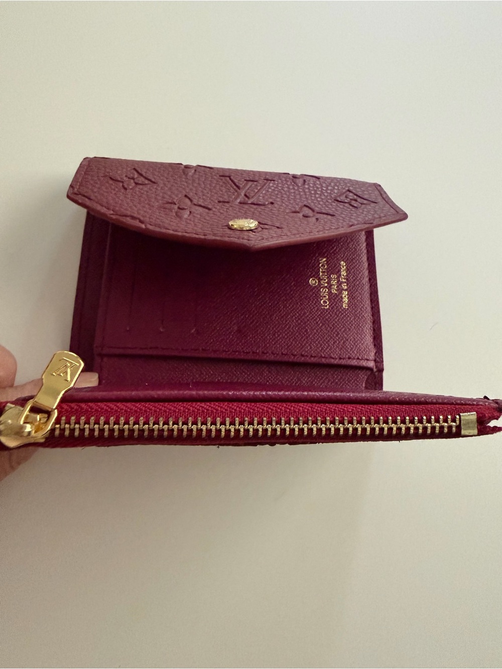Burgundy Envelope Wallet - Picture 3 of 12